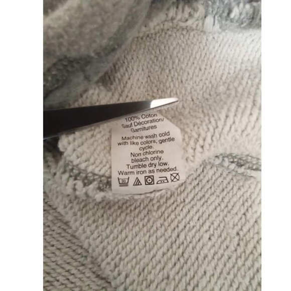 J. Crew Factory Gray Cowl Neck Long Sleeve Hi-Lo Sweatshirt Sz S - Picture 8 of 8